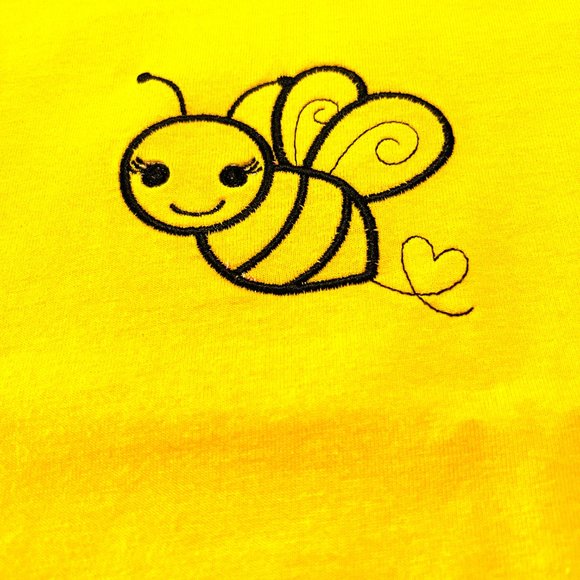 Bee T shirt size 2 toddler yellow with bumble bee on front - Picture 2 of 5